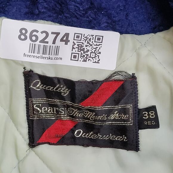 Vintage 70s Sears Parka Jacket Medium 23x30 Sherpa-Lined - Picture 7 of 16